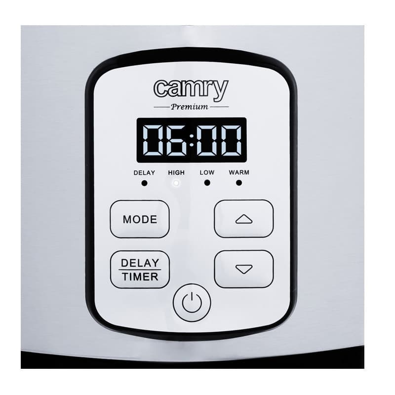 Camry CR-6414 Slow Cooker 270W με Χωρητικότητα 4.7lt Ασημί 6