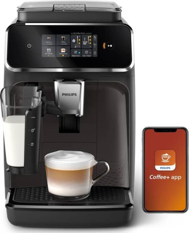 Philips Series 2300 Αυτόματη Μηχανή Espresso 1500W Πίεσης 15bar για Cappuccino με Μύλο Άλεσης Μαύρη EP2334/10 5