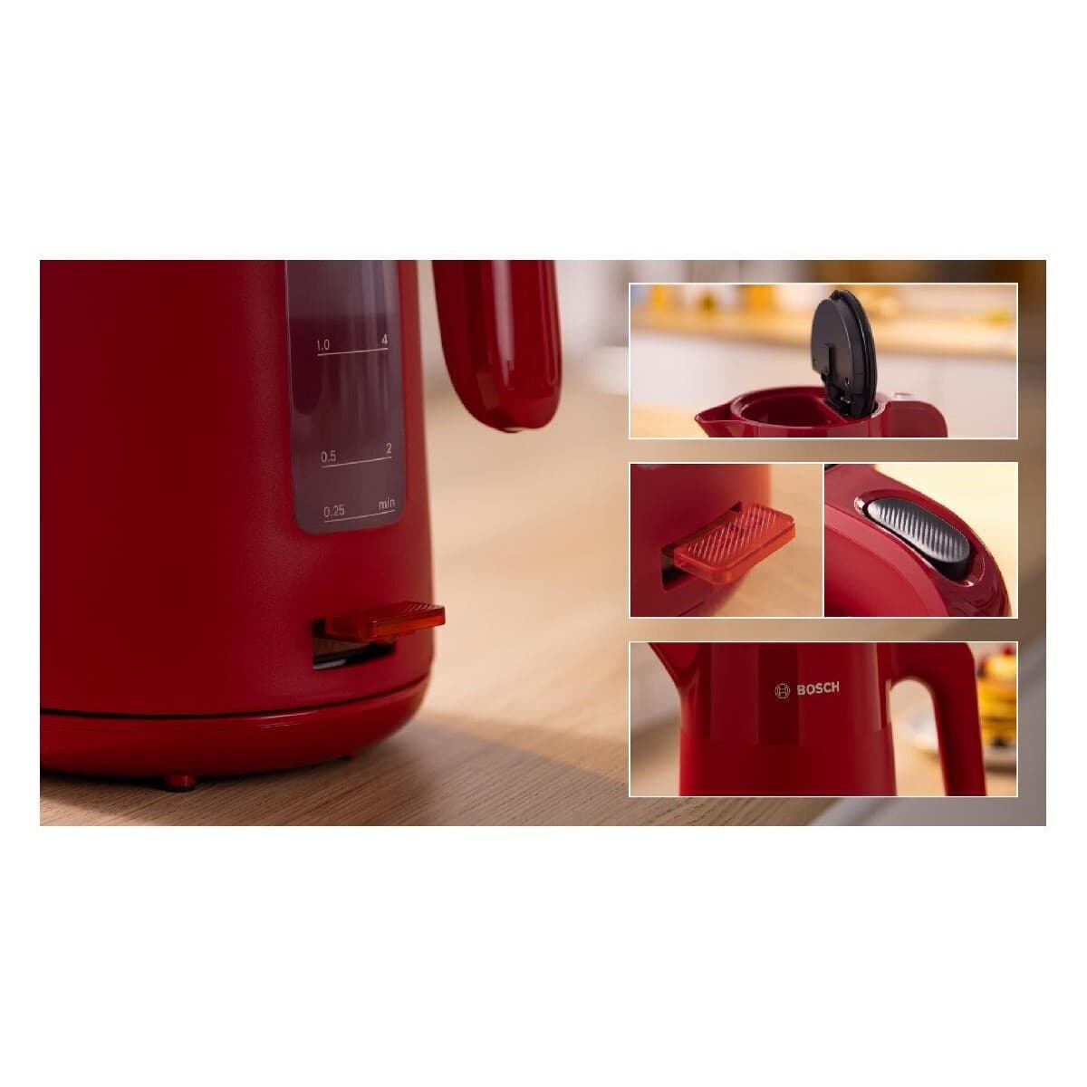 Bosch Mymoment Βραστήρας 1.7lt 2400W Κόκκινος 2