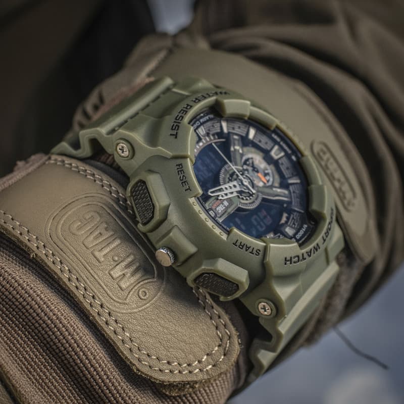 M-Tac Αναλογικό/Ψηφιακό Ανδρικό Ρολόι 50mm Μπαταρίας με Καφέ Καουτσούκ Λουράκι MTC-50006001