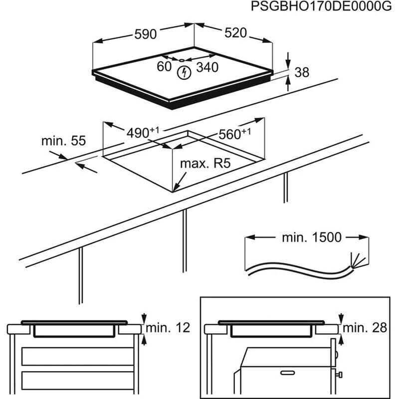 Electrolux Κεραμική Εστία με Πλαίσιο Αυτόνομη 59x52εκ. EHF6343FOK 7