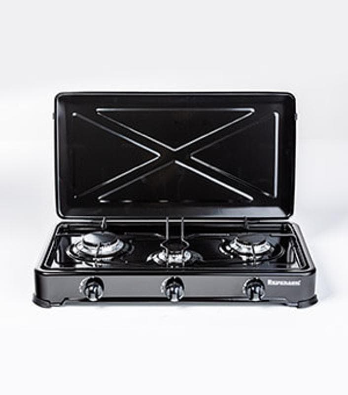 Ravanson K-03TB K-03TB Επιτραπέζια Εστία Υγραερίου Τριπλή Μαύρη 3