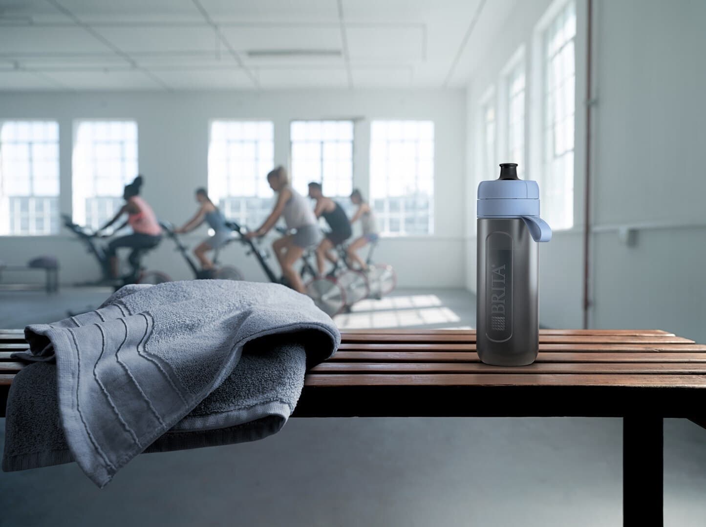 Brita Active Παγούρι Πλαστικό Ποδηλάτου με Στόμιο και Φίλτρο 600ml Μπλε 8