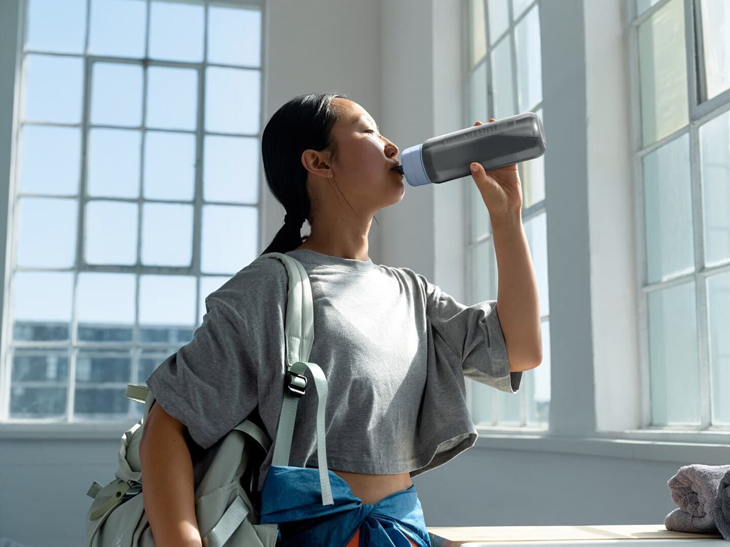 Brita Active Παγούρι Πλαστικό Ποδηλάτου με Στόμιο και Φίλτρο 600ml Μπλε 12