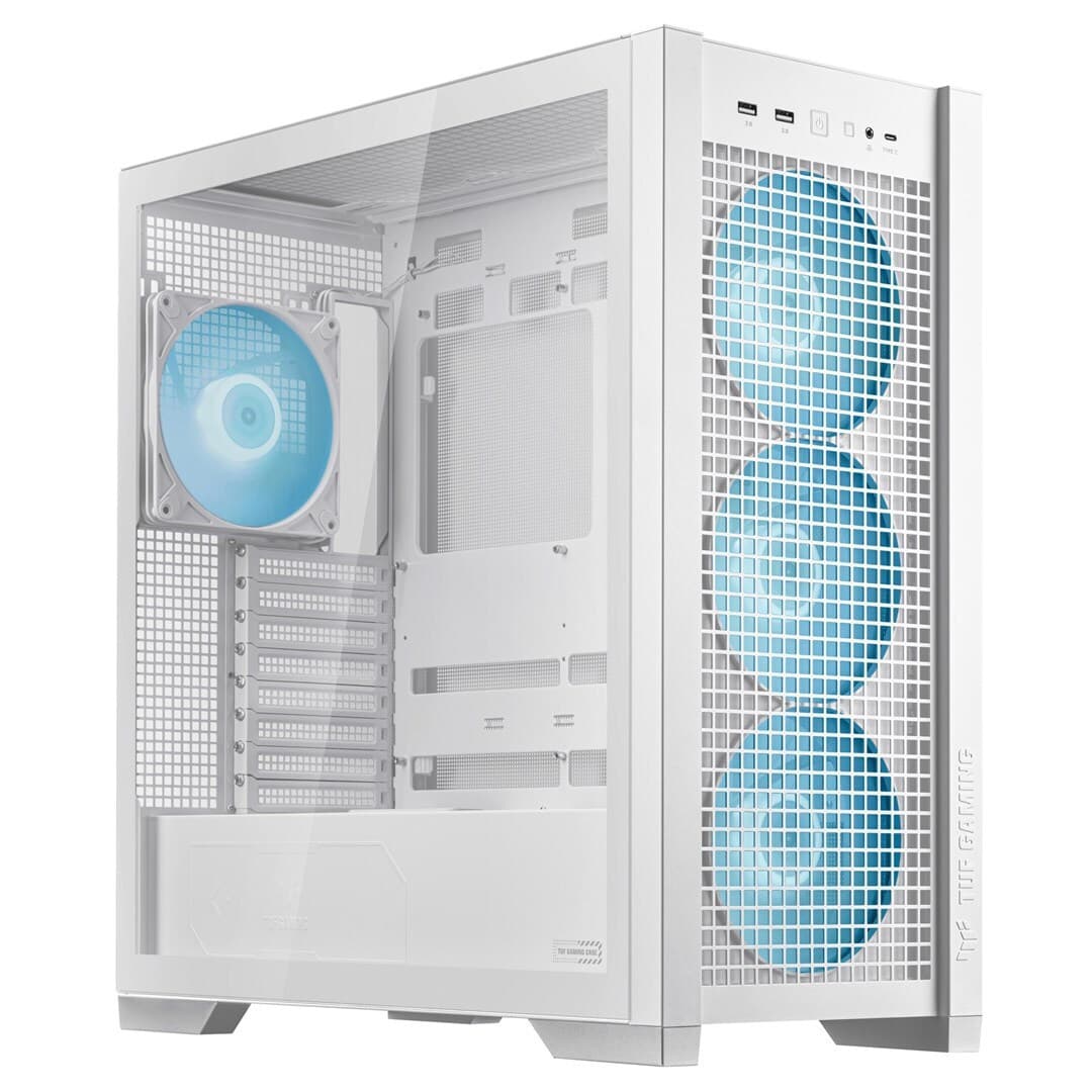 Asus TUF Gaming GT302 ARGB Midi Tower Κουτί Υπολογιστή με Πλαϊνό Παράθυρο Λευκό 3