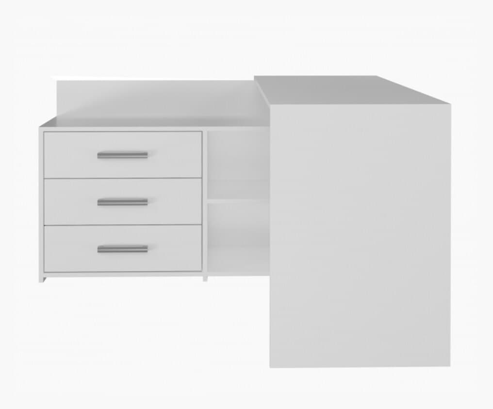 Γωνιακό Γραφείο Dany Ξύλινο Λευκό 120x120x75εκ. 3