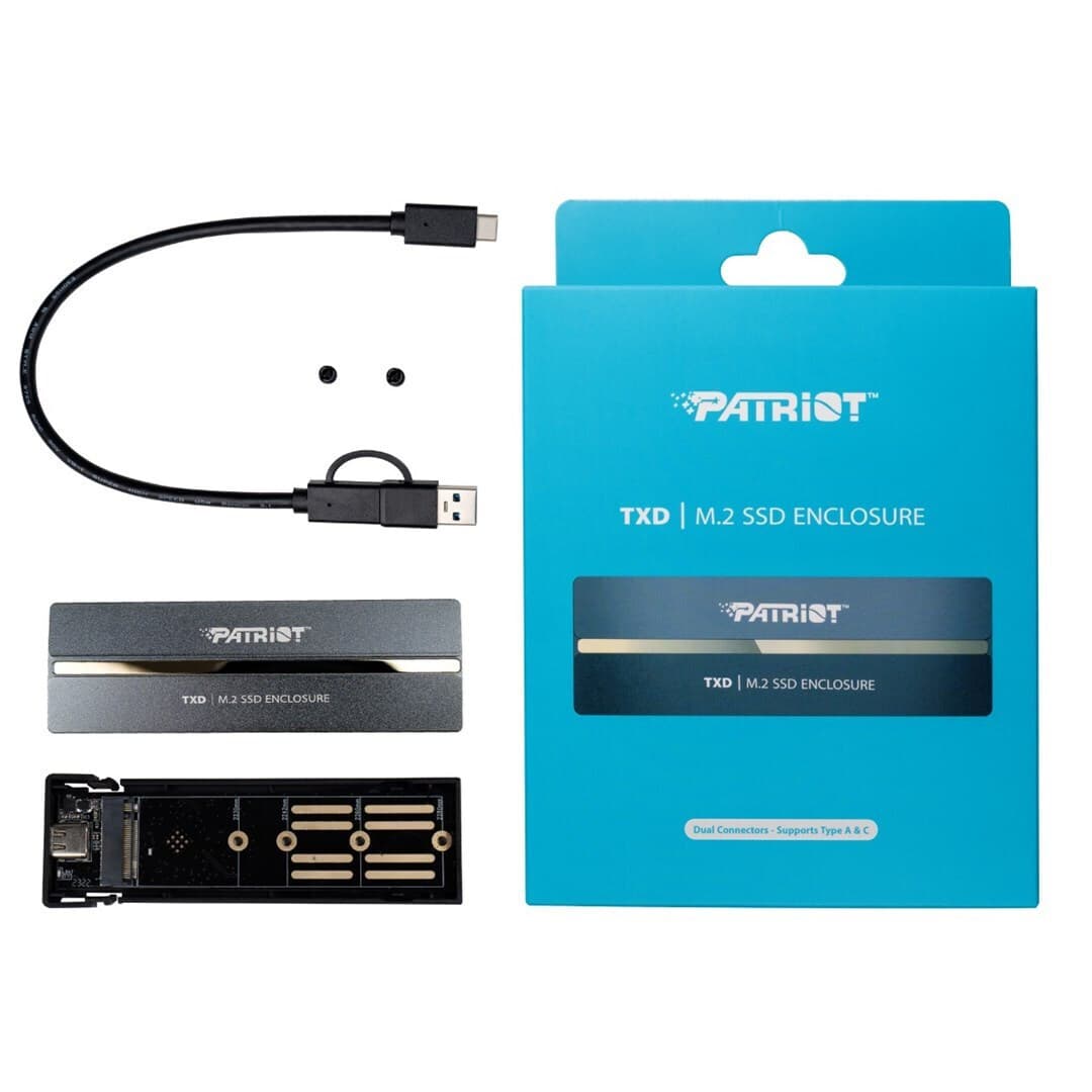 Patriot Θήκη για Σκληρό Δίσκο M.2 SATA III NVME με σύνδεση Type-C σε Γκρι χρώμα PV810UPNGM 3