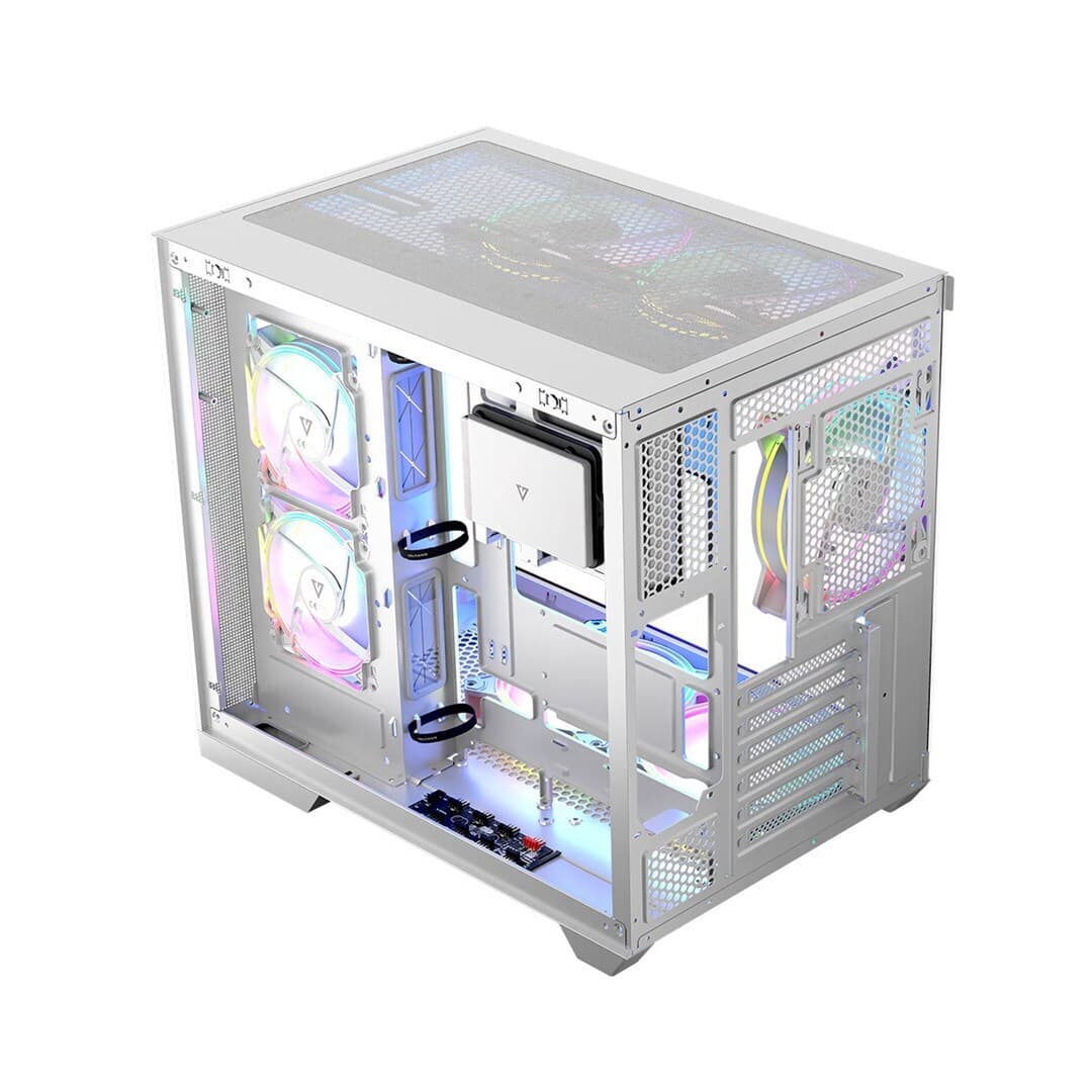 Modecom Panorama ARGB 3F Gaming Midi Tower Κουτί Υπολογιστή με Πλαϊνό Παράθυρο Λευκό 12