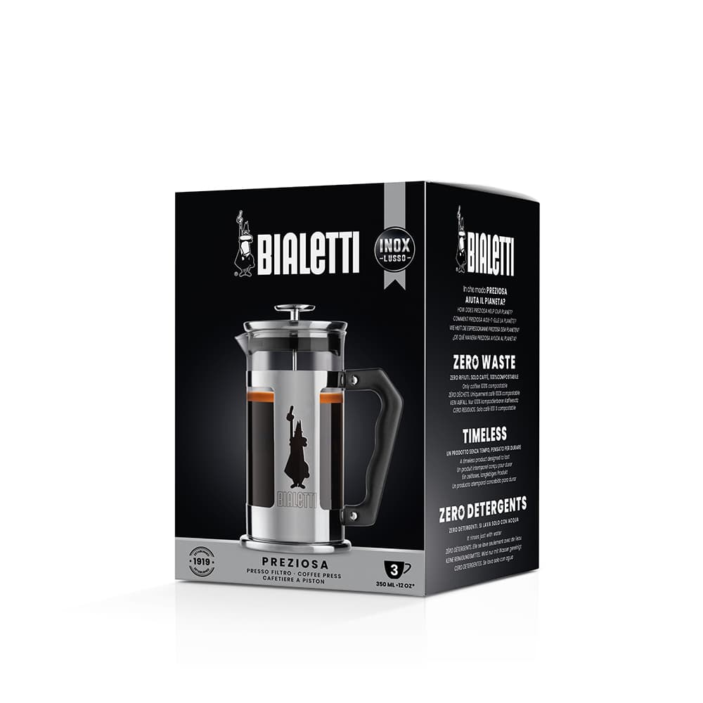 Bialetti Preziosa 0003160/NW Καφετιέρα Φίλτρου Χειρός Ανοξείδωτη Ασημί 350ml 9