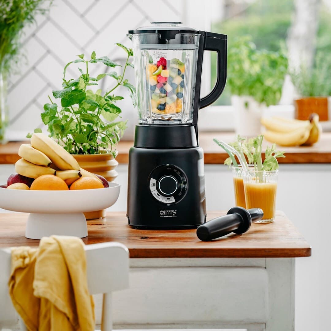 Adler Μπλέντερ με Γυάλινη Κανάτα 1.7 lt 1200W Μαύρο CR 4089 9