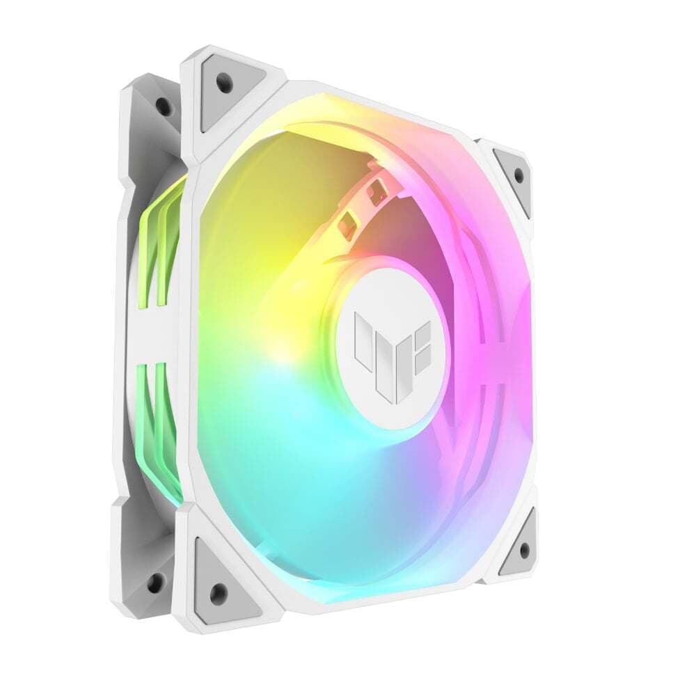 Asus TUF Gaming TR120 Reverse Blade Case Fan (2000rpm / 76.3cfm) με ARGB Φωτισμό και Σύνδεση 4-Pin PWM Λευκό 3