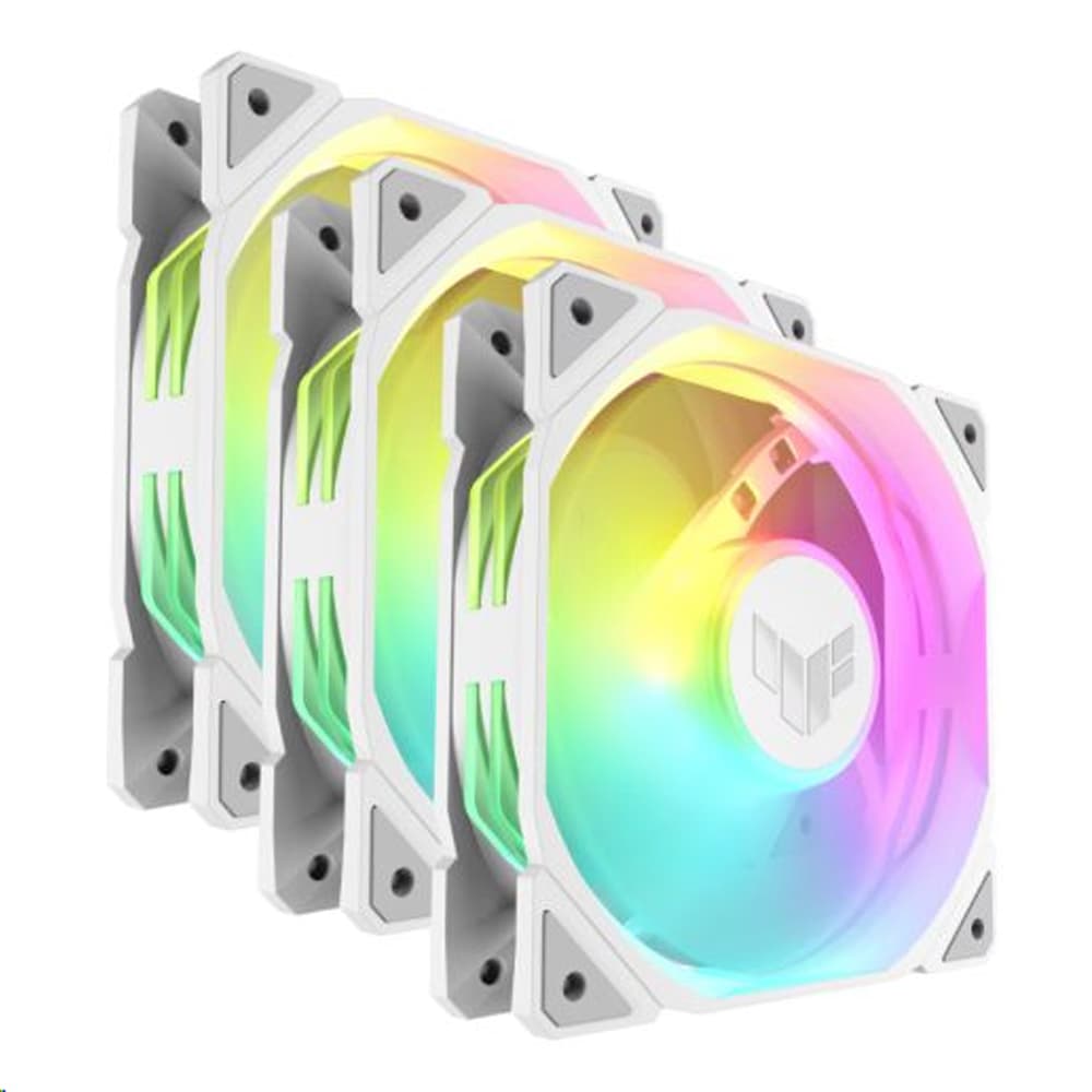 Asus TUF Gaming TR120 Case Fan (2000rpm) με ARGB Φωτισμό και Σύνδεση 4-Pin PWM 3τμχ Λευκό 3
