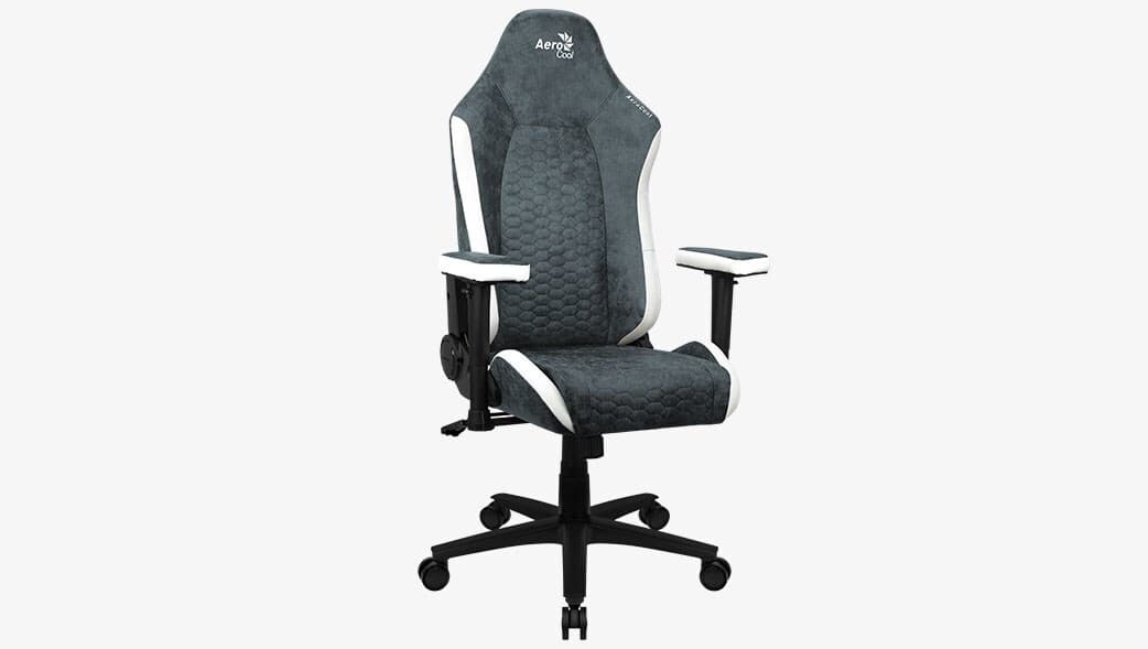 Aerocool Royal AeroWeave Υφασμάτινη Καρέκλα Gaming με Ρυθμιζόμενα Μπράτσα και Υποπόδιο Ash Grey 7