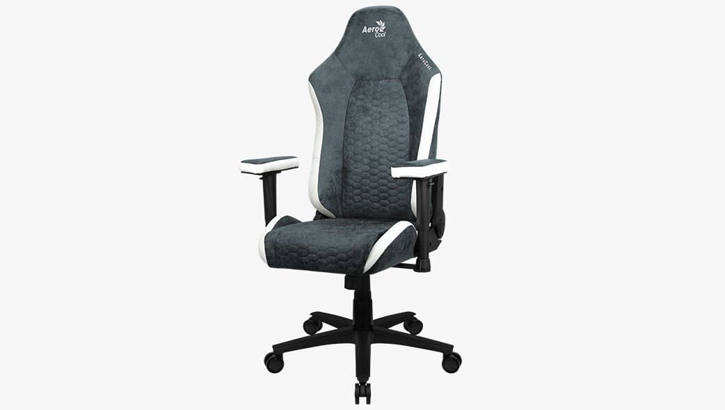 Aerocool Royal AeroWeave Υφασμάτινη Καρέκλα Gaming με Ρυθμιζόμενα Μπράτσα και Υποπόδιο Ash Grey 10