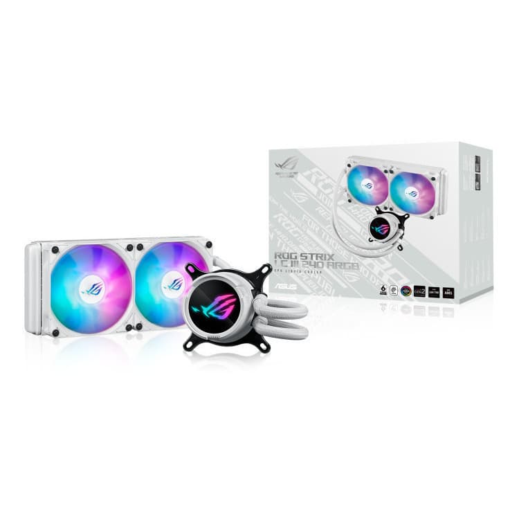 Asus ROG Strix LC III 240 v2 Υδρόψυξη AIO CPU με 2 Ανεμιστήρες 120mm και ARGB Φωτισμό Λευκή 4