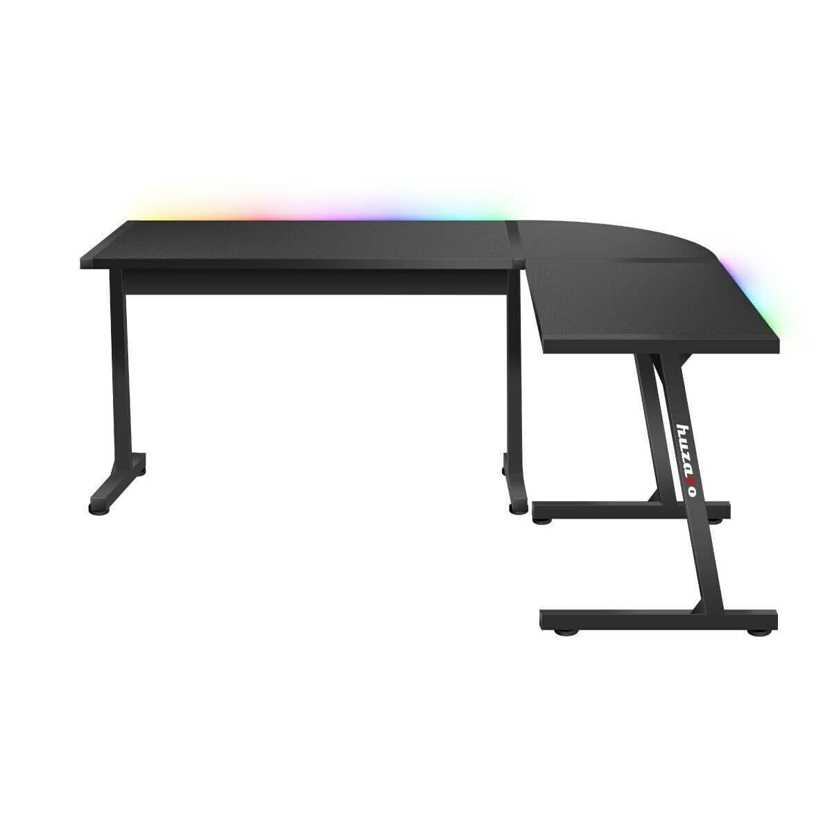 Γραφείο Gaming Hero 6.0 Ξύλινο Black RGB με Μεταλλικά Πόδια & LED 147x112x74εκ. HZ-Hero 6.0 Black 5