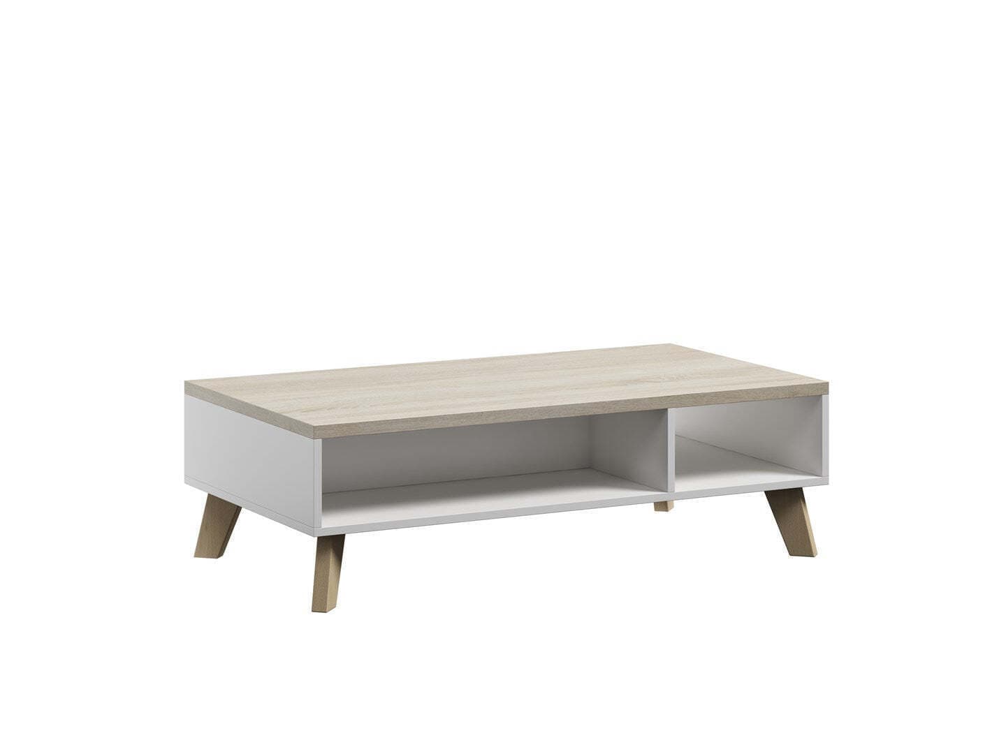 Ορθογώνιο Κεντρικό Τραπεζάκι Lotta 110 Ξύλινο White / Sonoma Oak Μ110xΠ60xΥ35εκ. 3
