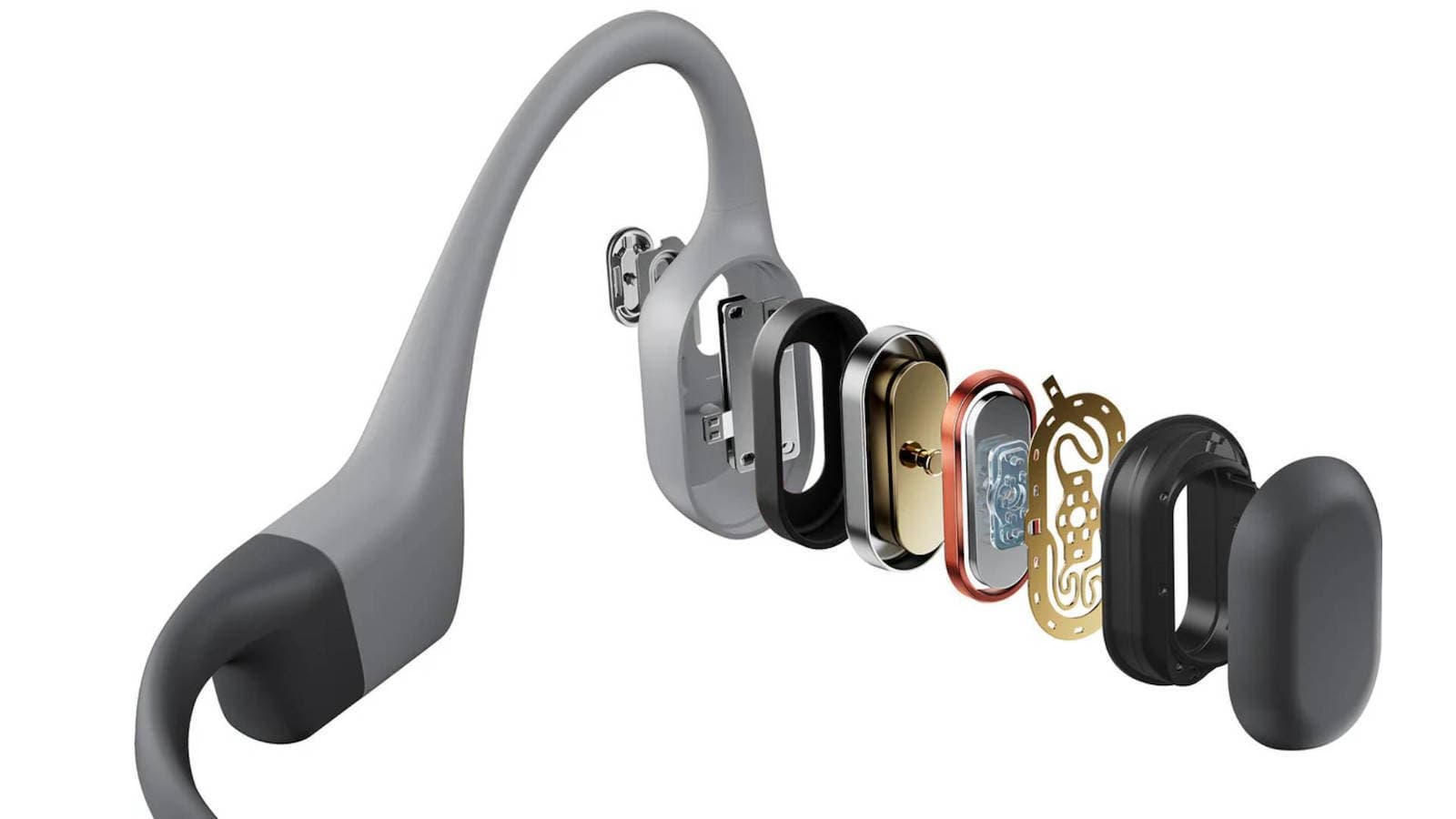 Shokz OpenSwim Pro S711 Bone Conduction Bluetooth Handsfree Ακουστικά με Αντοχή στον Ιδρώτα Γκρι 5