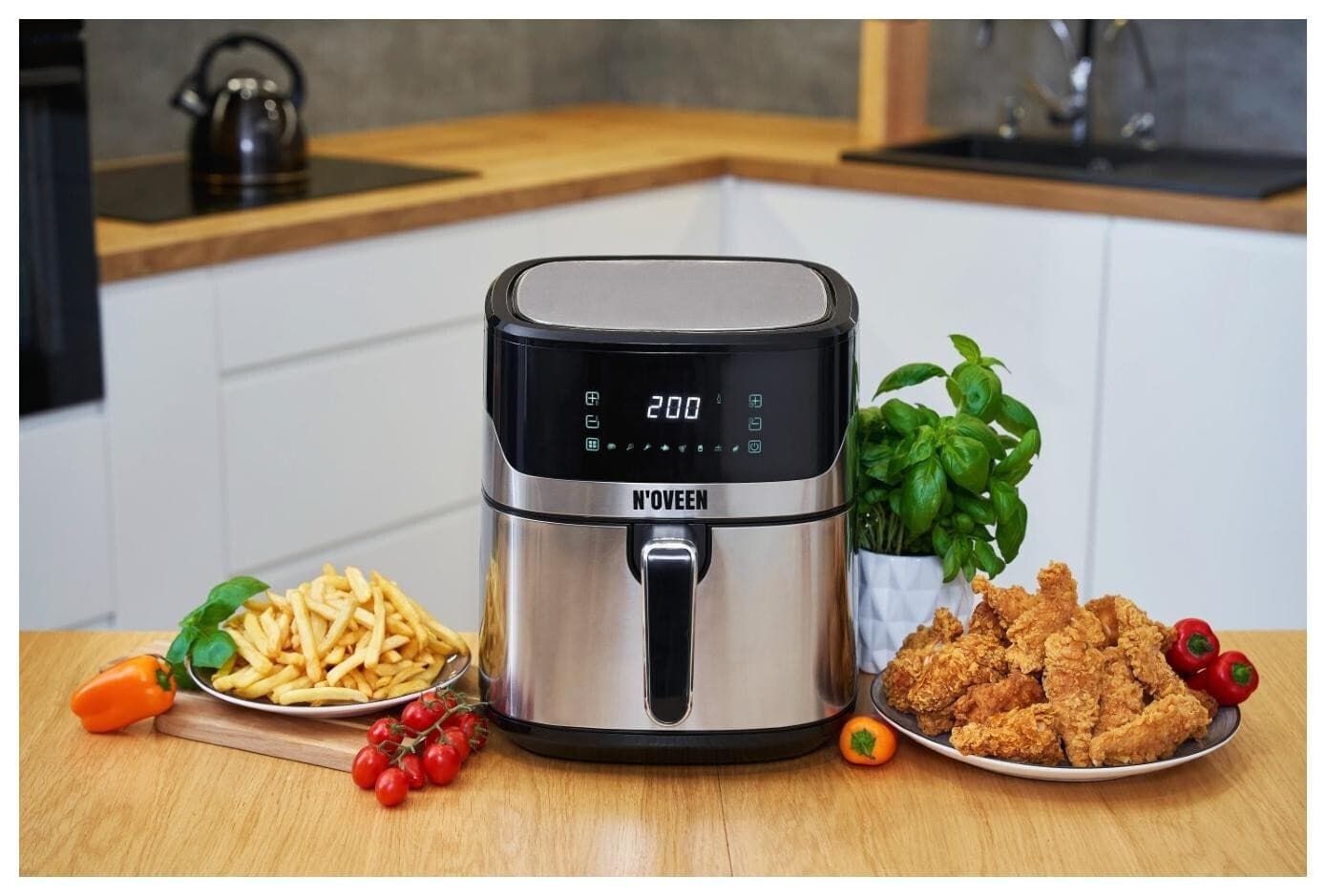 N'Oveen Air Fryer 6.5lt Ασημί AF550 8