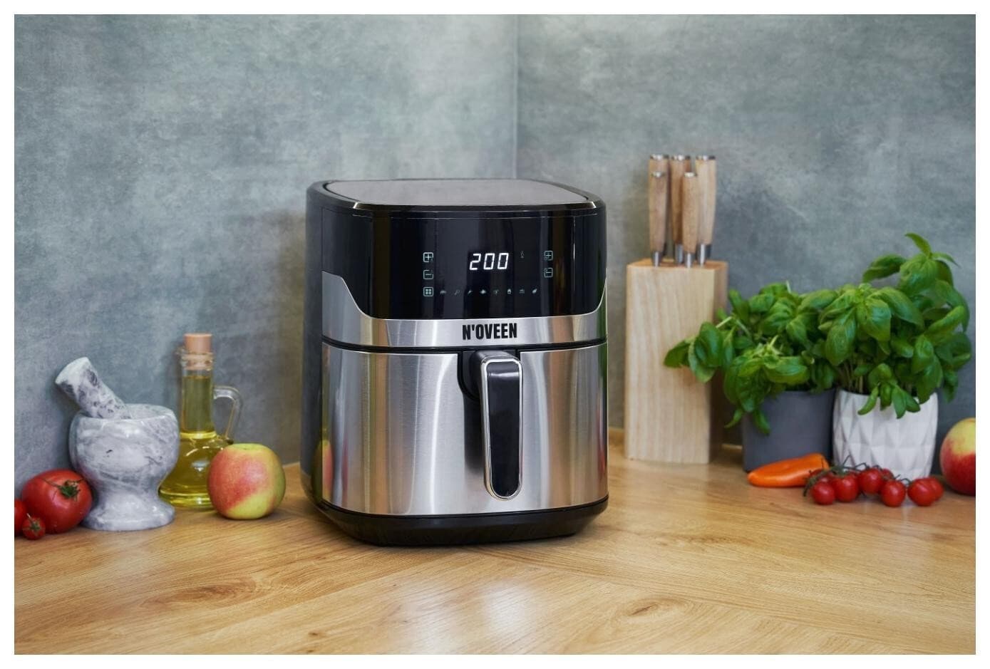 N'Oveen Air Fryer 6.5lt Ασημί AF550 10