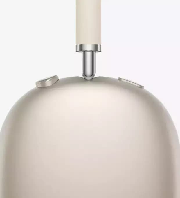 AirPods Max (2024) Ασύρματα / Ενσύρματα Over Ear Ακουστικά με 20 ώρες Λειτουργίας Starlight 3