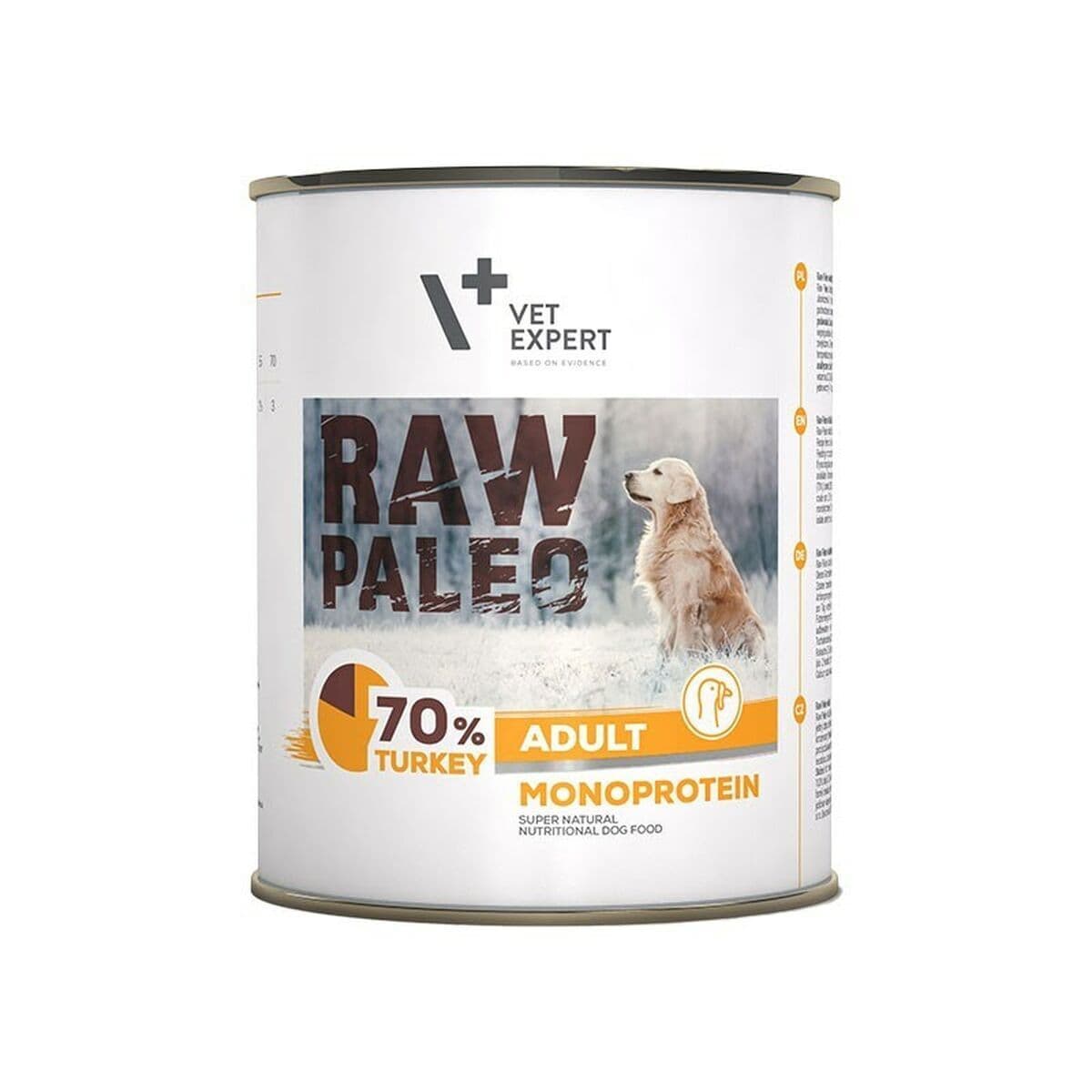 VetExpert Raw Paleo Υγρή Τροφή Σκύλων σε Κονσέρβα με Γαλοπούλα χωρίς Σιτηρά & Γλουτένη 800gr 2