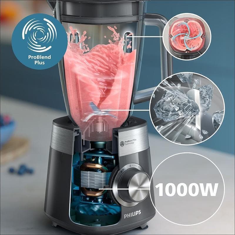 Philips 5000 Series Μπλέντερ με Πλαστική Κανάτα 2 lt 1000W Γκρι 3