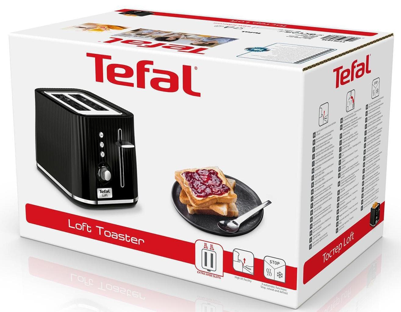 Tefal Loft TT761838 Φρυγανιέρα 2 Θέσεων 850W Μαύρη 5