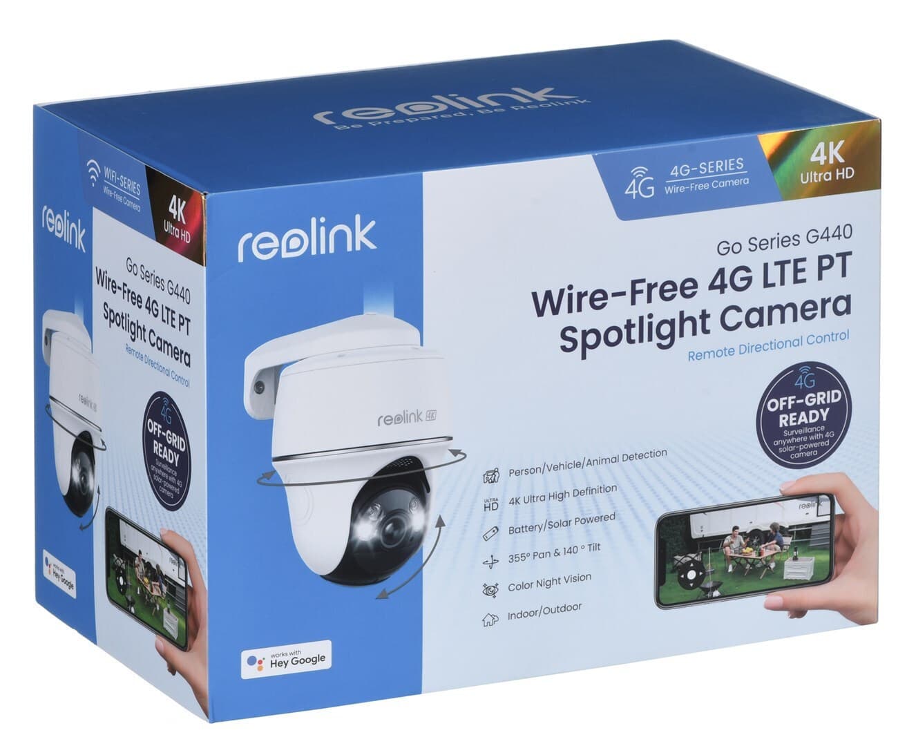 Reolink G440 IP Κάμερα Παρακολούθησης 4G 4K Αδιάβροχη με Αμφίδρομη Επικοινωνία και Φακό 4mm 10