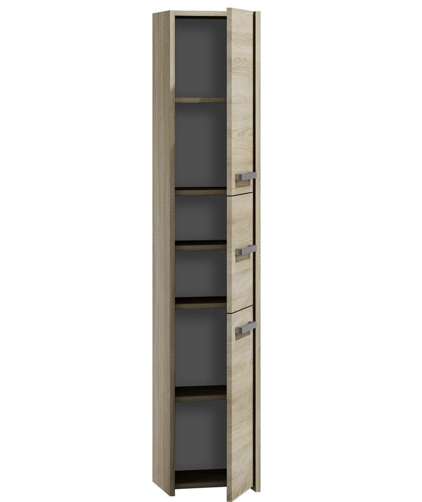 Topeshop S43 Στήλη Μπάνιου Τοίχου Μ40xΒ30xΥ170cm Sonoma 6