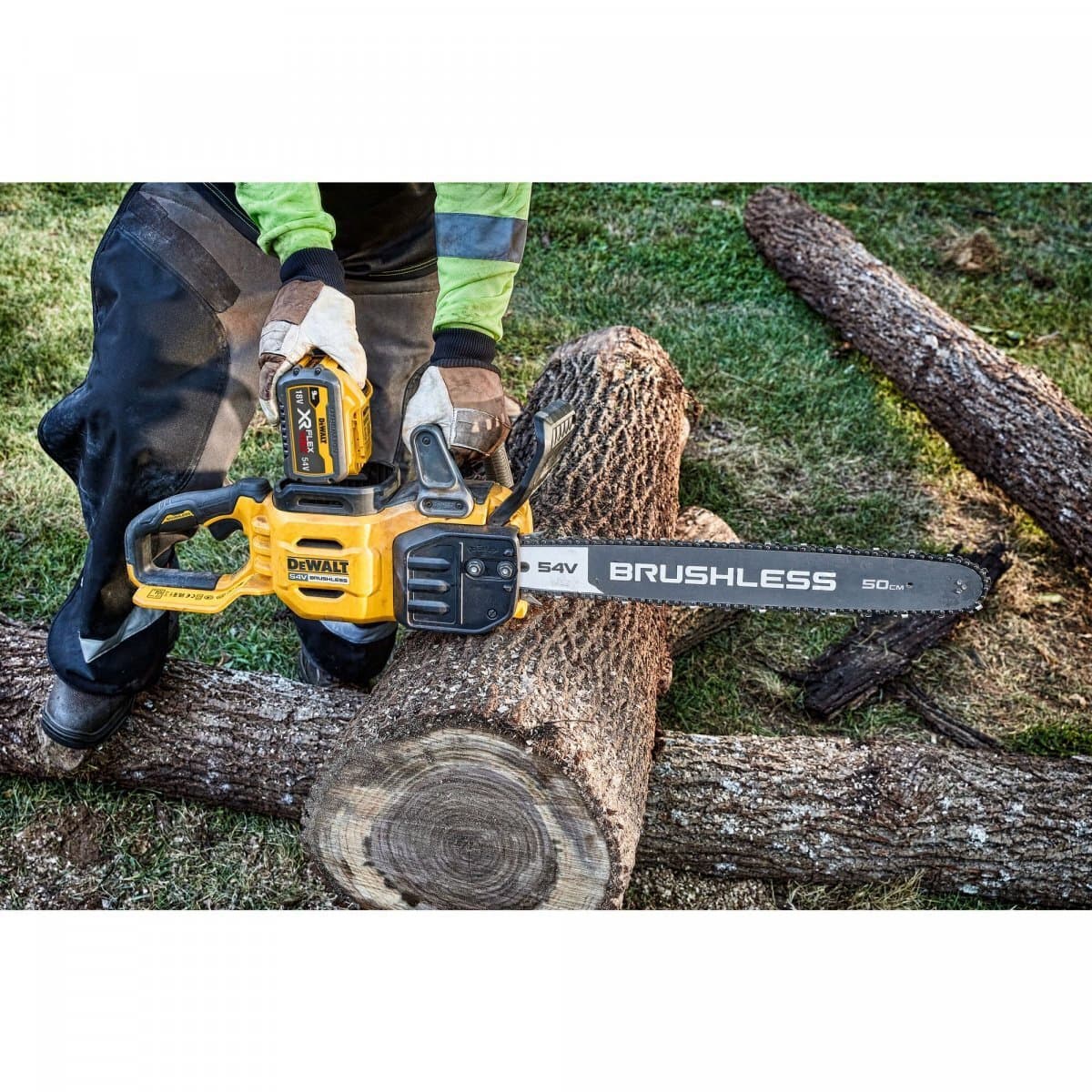 DEWALT Flexvolt Αλυσοπρίονο Μπαταρίας 1x9Ah Brushless 54V 6kg με Λάμα 50cm DCMCS575X1 4