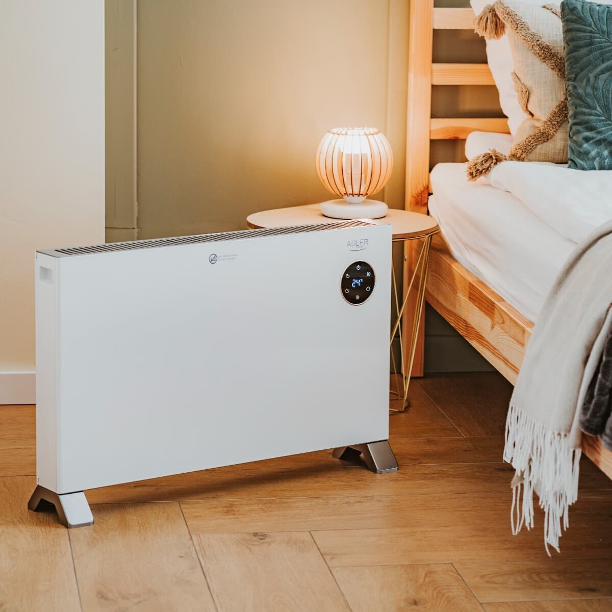 Adler AD 7752 Θερμοπομπός Δαπέδου 2000W με Ηλεκτρονικό Θερμοστάτη Λευκός 8