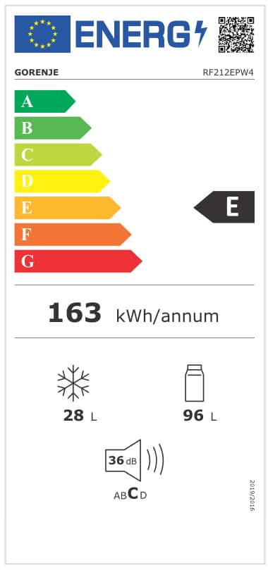 Gorenje Ψυγείο Δίπορτο 124lt Υ117xΠ47.5xΒ48.7εκ. Λευκό RF212EPW4 3