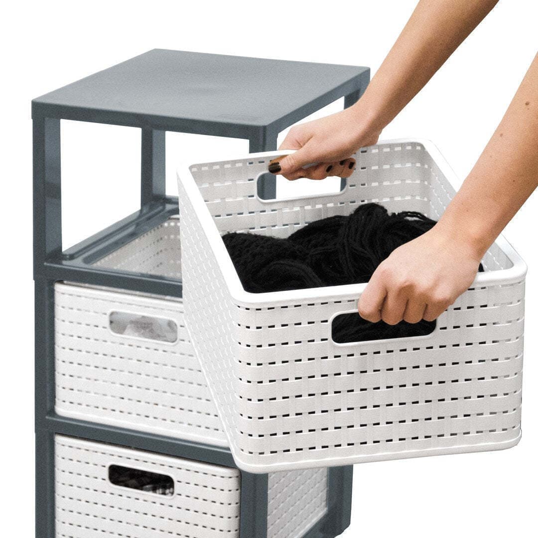 Rotho Babydesign DLZROHMIU0102 Ραφιέρα Μπανιέρας Πλαστική με 3 Ράφια 71.2x32.5x37.5cm Γκρι 3