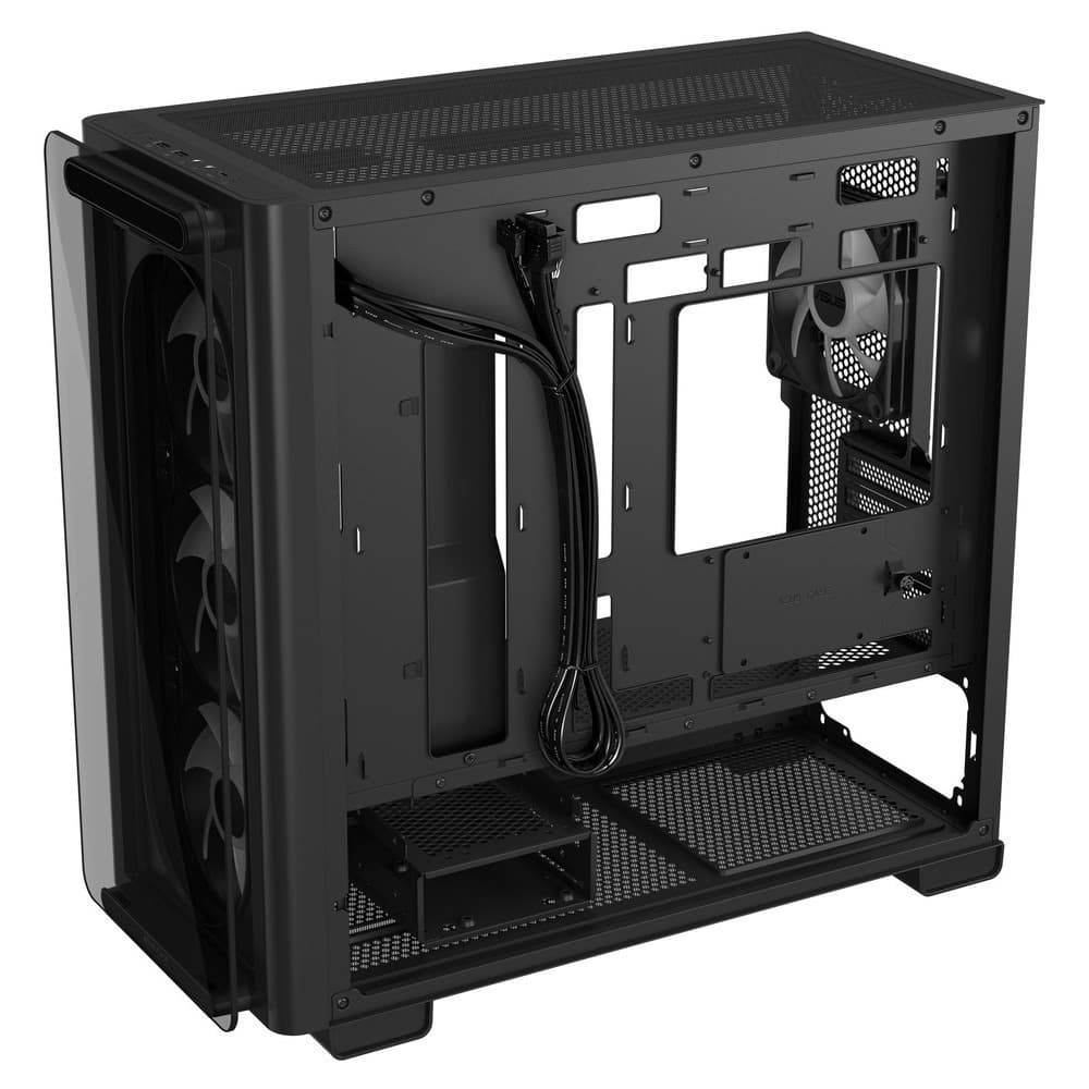 Asus A23 Plus Gaming Midi Tower Κουτί Υπολογιστή με Πλαϊνό Παράθυρο και RGB Φωτισμό Μαύρο 4