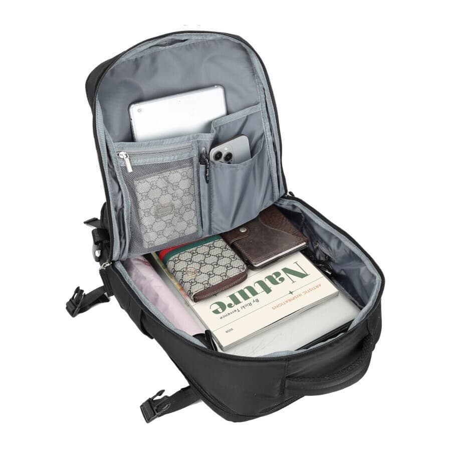 N'Oveen Backpack Μαύρο 7