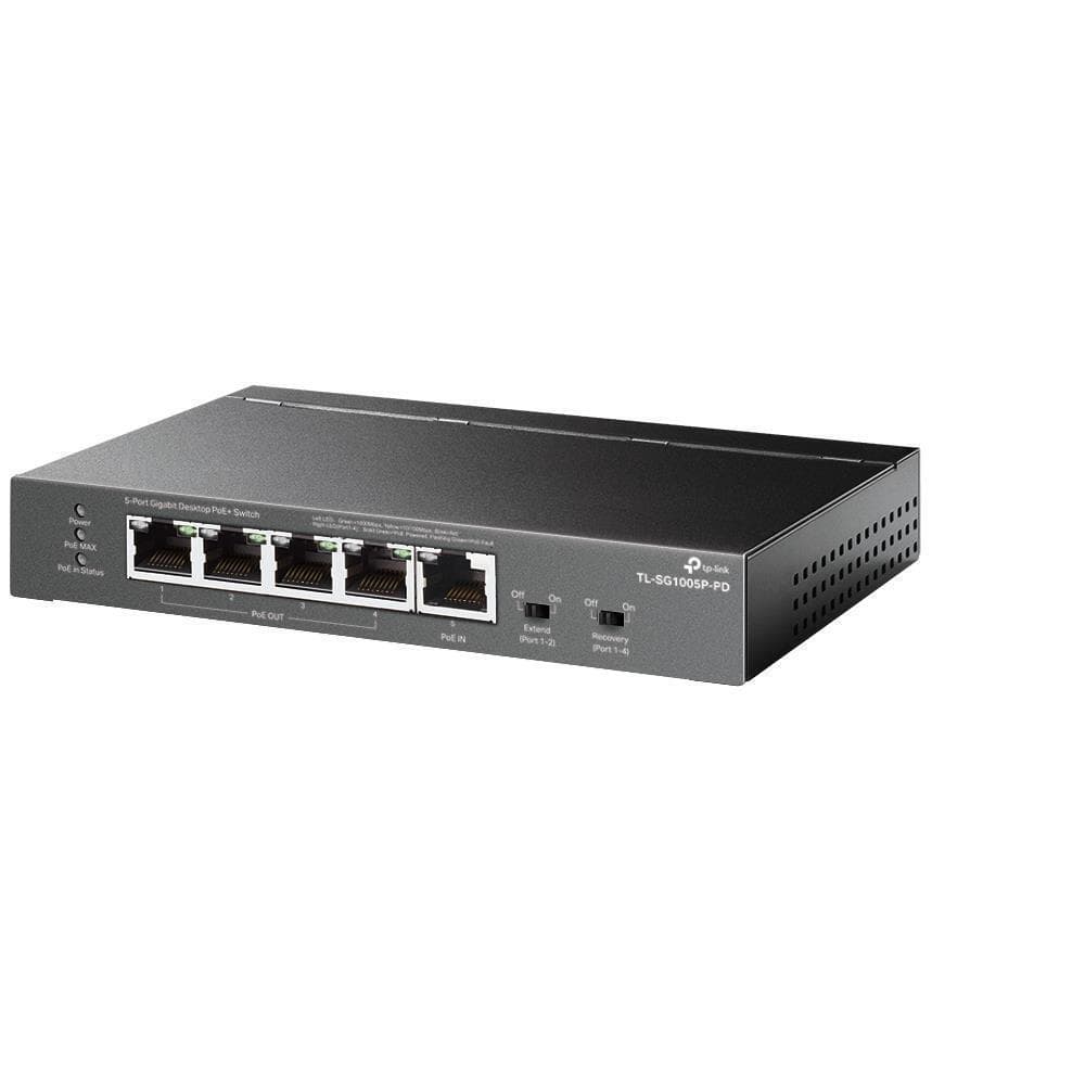 TP-LINK TL-SG1005P-PD v1 Unmanaged L2 PoE Switch με 5 Θύρες Gigabit (1Gbps) Ethernet 3
