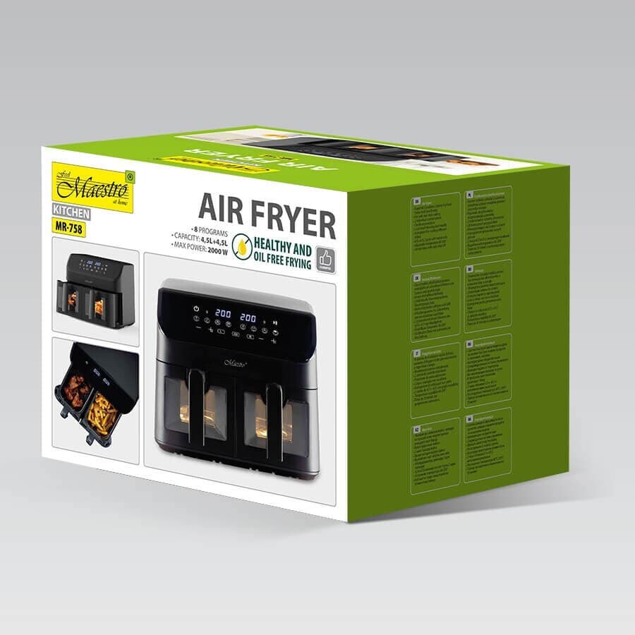 Maestro Air Fryer 4.5lt Μαύρο MR-758 3