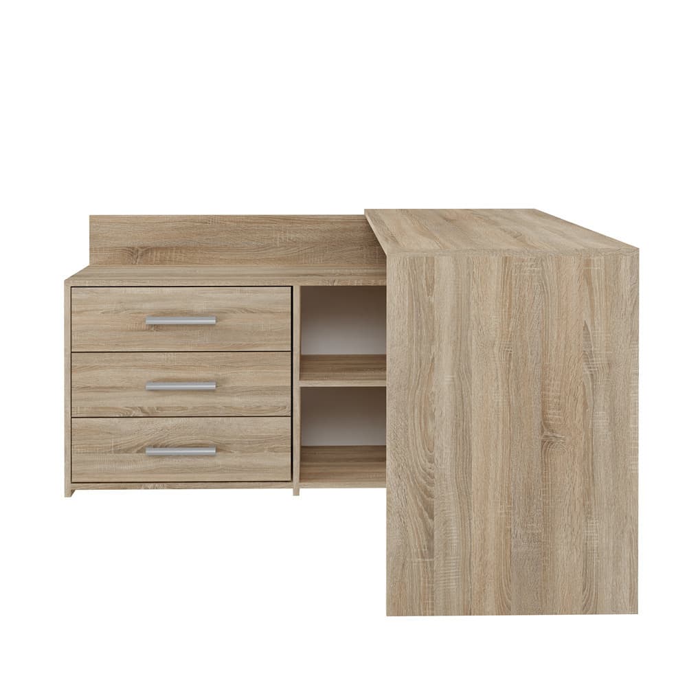 Γωνιακό Γραφείο Dany Ξύλινο Μπεζ 120x120x75εκ. 4