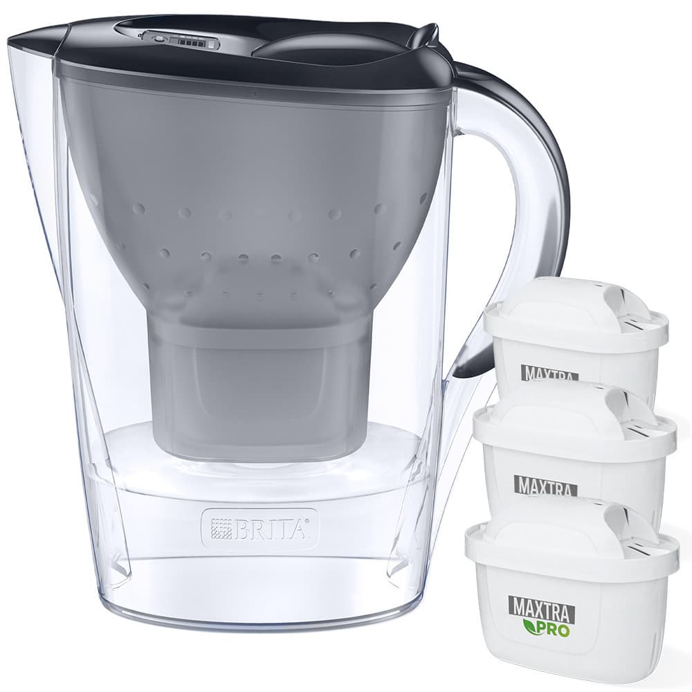 Brita Marella Κανάτα Σερβιρίσματος Πλαστική Graphite με Φίλτρο 2400ml 1052796