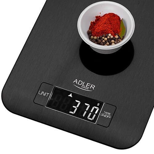 Adler Ψηφιακή Ζυγαριά Κουζίνας έως 5kg Μαύρη AD 3183b 7