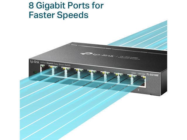 TP-LINK TL-SG108E v6 Unmanaged L2 Switch με 8 Θύρες Gigabit (1Gbps) Ethernet 10