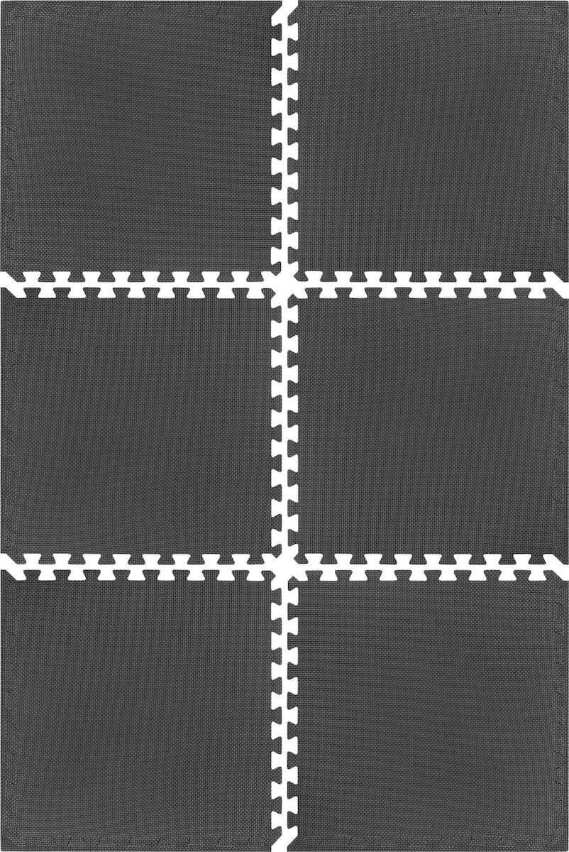 Δάπεδα Παζλ Γυμναστηρίου Μαύρα 60x60x1cm 6τμχ 5