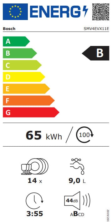Bosch Εντοιχιζόμενο Πλυντήριο Πιάτων με Wi-Fi για 14 Σερβίτσια Π59.8xY81.5εκ. SMV4EVX11E