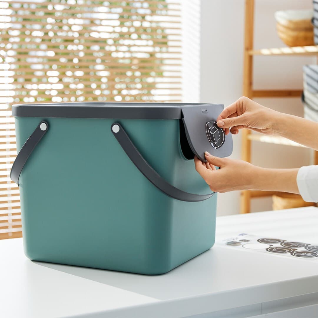 Rotho Babydesign Πλαστικό Καλάθι Αχρήστων 40lt Πράσινο 35.5x33.9x39.8cm 1034405092 2