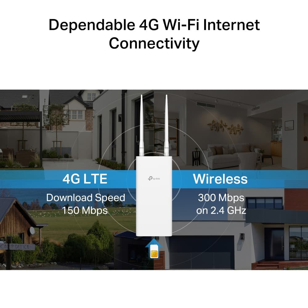 TP-LINK TL-MR100 Outdoor v1 Ασύρματο 4G Router 6