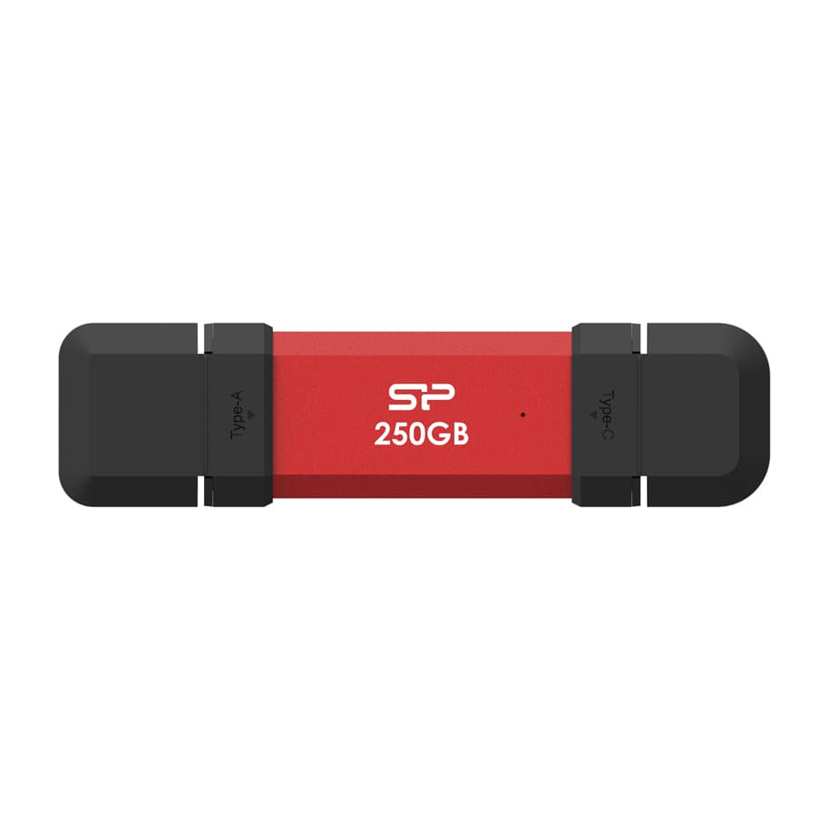Silicon Power Ds72 250GB USB 3.2 SSD Stick με σύνδεση USB-A & USB-C Κόκκινο 3
