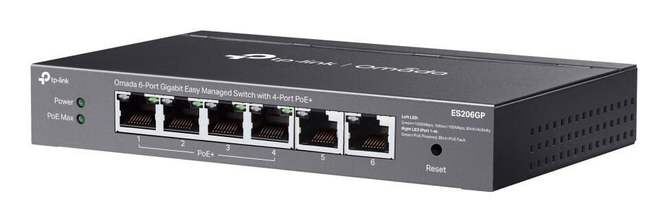 TP-LINK Omada ES206GP v1 Managed L2 PoE+ Switch με 6 Θύρες Ethernet 2