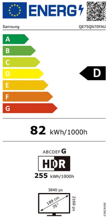 Samsung Smart Τηλεόραση 75" 4K UHD Neo QLED QN70F HDR (2025) QE75QN70FAUXXH 4