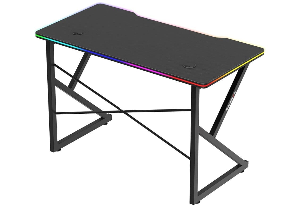 Γραφείο Gaming Hero Ξύλινο Black με LED 120x60x75εκ. 3